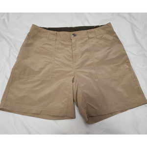 The North Face Hiking Shorts Women's Khaki Brown Nylon Size 8